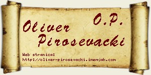 Oliver Piroševački vizit kartica